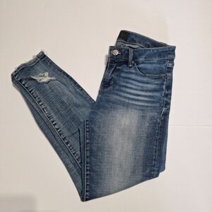 Buckle Women's Blue Distressed Skinny Jeans